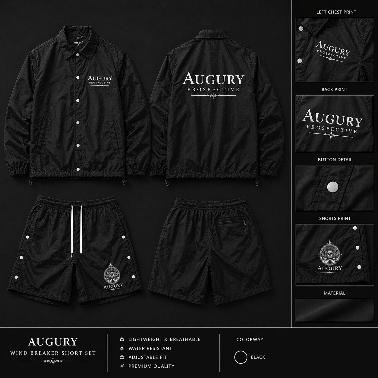 Augury - Black WindBreaker Set